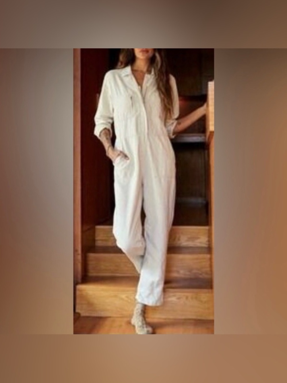 NWT Outerknown Station Jumpsuit Natural Medium  Women's Creaml One-Piece